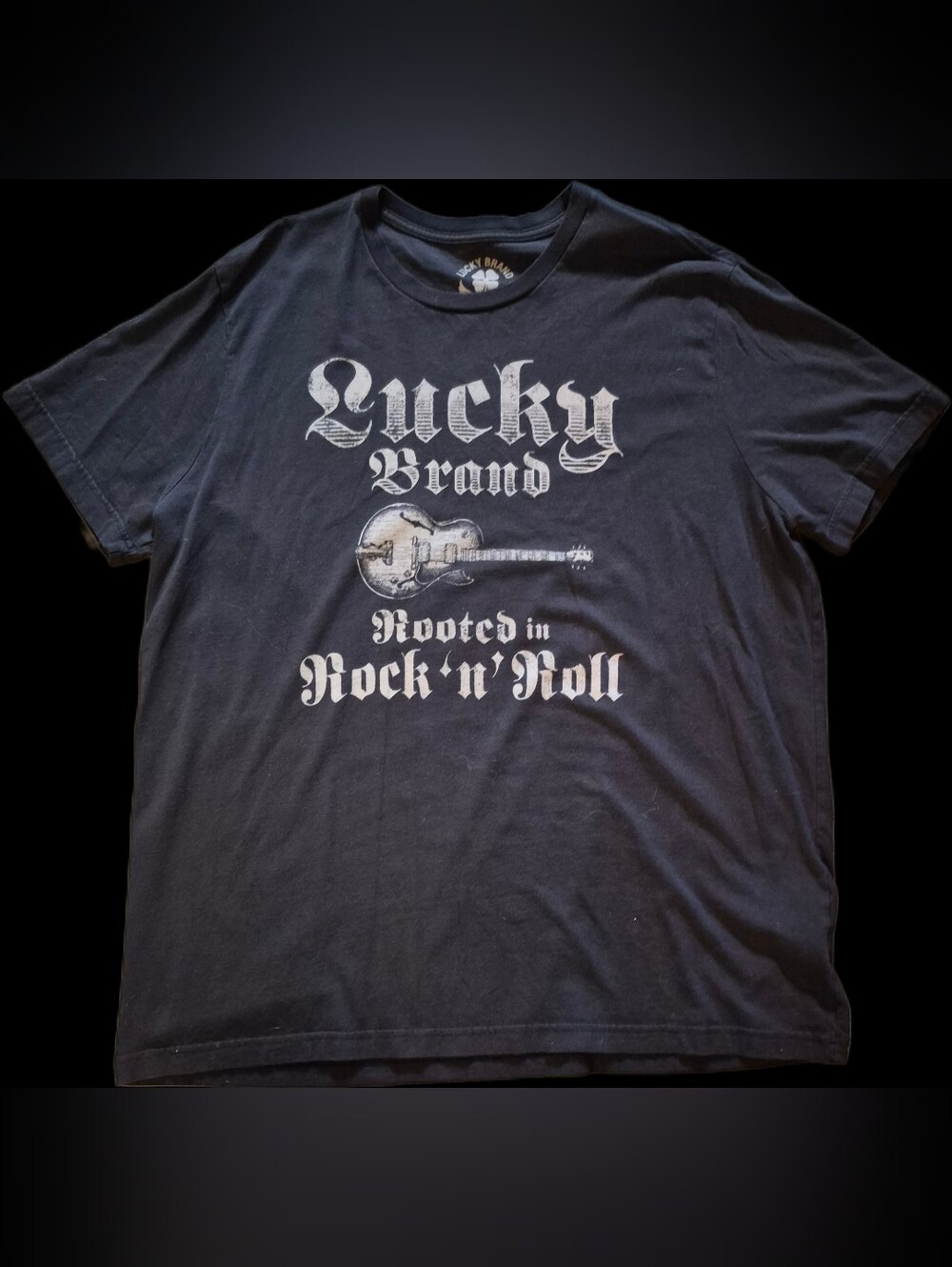 Lucky Brand Black Graphic 'Rooted in Rock 'n' Roll' Tee